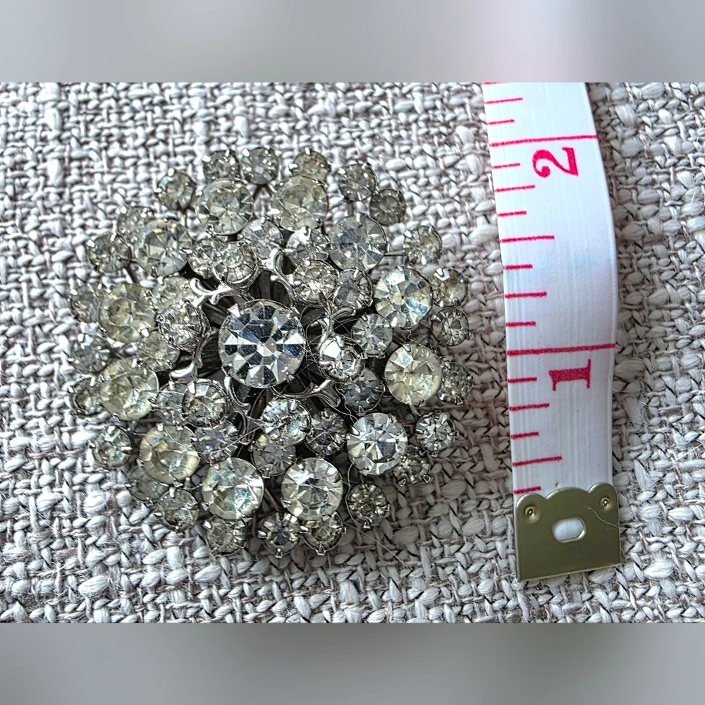 Vintage Rhinestone Starburst Brooch.  Rare Find